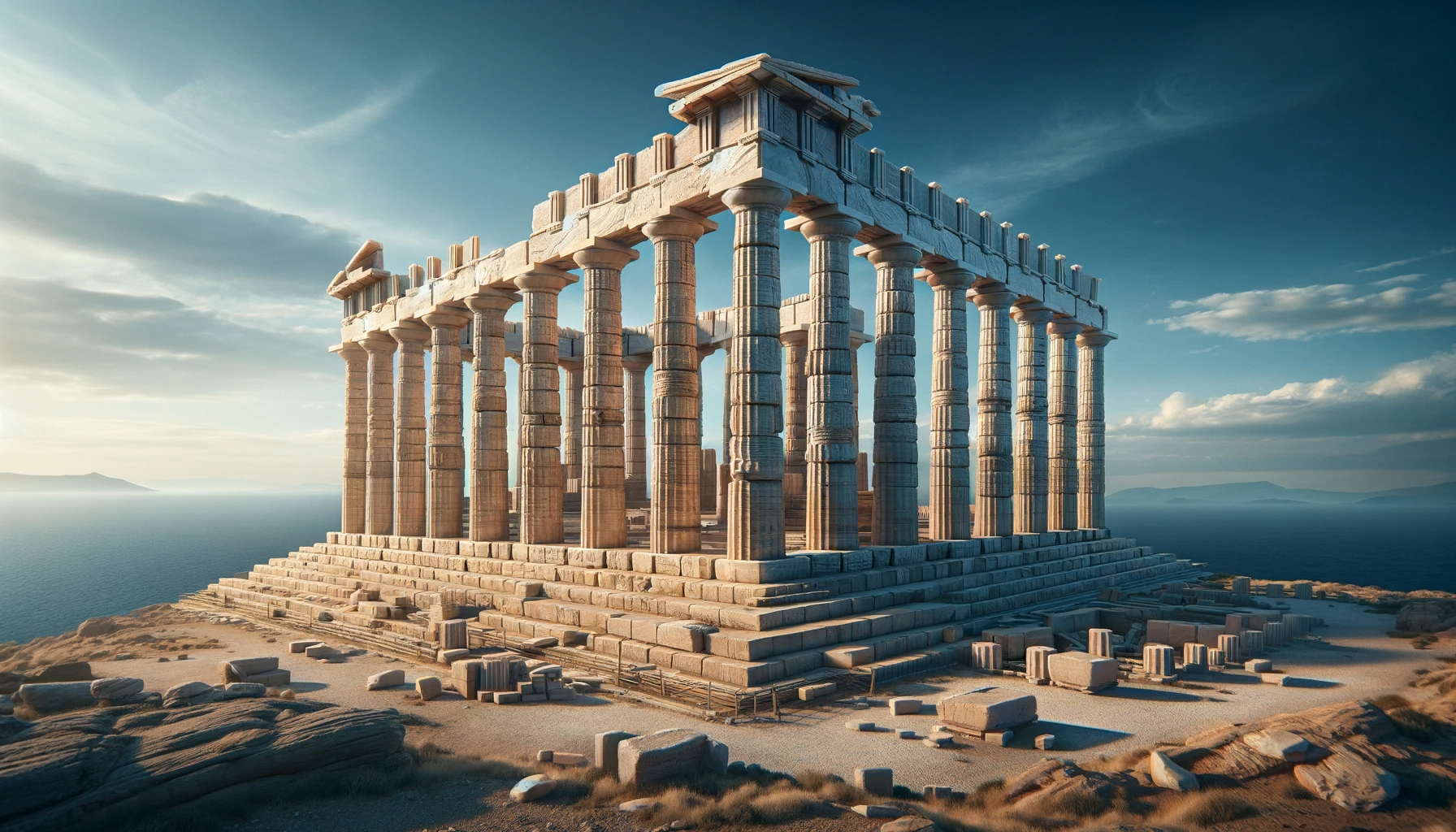 Realistic Image of Temple of Poseidon